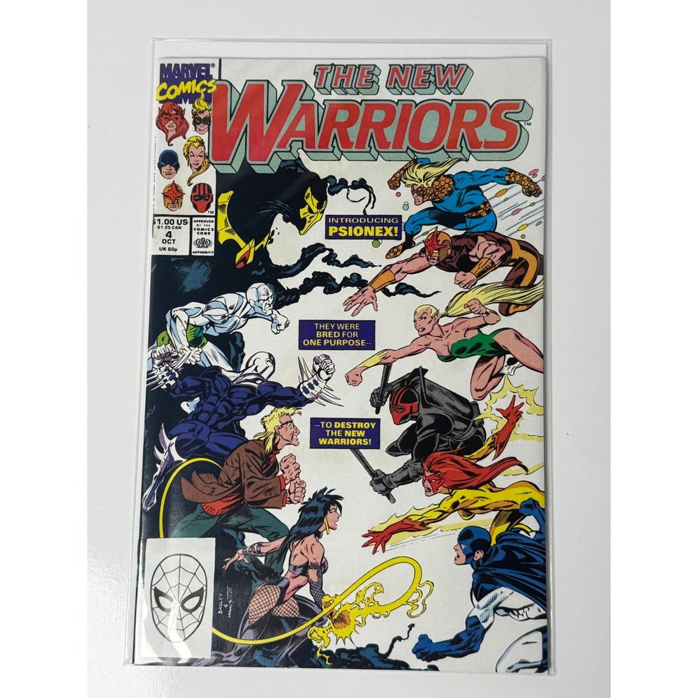 The New Warriors 4 1990 1st Psionex Mark Bagley Marvel Comics Copper Age Key